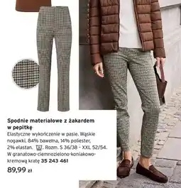 Tchibo Spodnie materiałowe z żakardem w pepitkę oferta