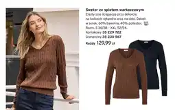 Tchibo Sweter ze splotem warkoczowym oferta