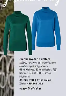 Tchibo Cienki sweter z golfem Tchibo oferta
