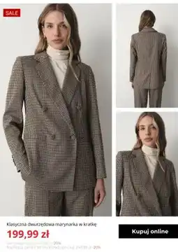 Greenpoint Klasyczna dwurzędowa marynarka w kratkę Greenpoint oferta