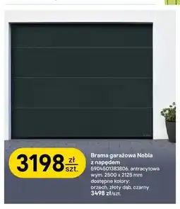 Castorama Brama garażowa Nobla z napędem antracytowa Wiśniowski oferta