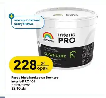 Farba biała lateksowa Beckers Interio Pro