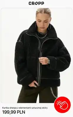 Cropp Kurtka sherpa z elementami sztucznej skóry Cropp oferta