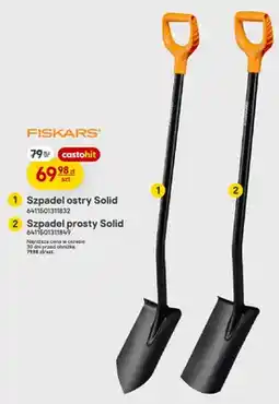 Castorama Szpadel prosty Solid Fiskars oferta