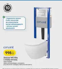 Castorama Zestaw Wc Cersanit Elio z miską wirową przycisk chrom oferta