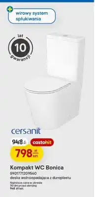Castorama Kompakt Wc Bonica Cersanit deska wolnoopadająca z duroplastu oferta