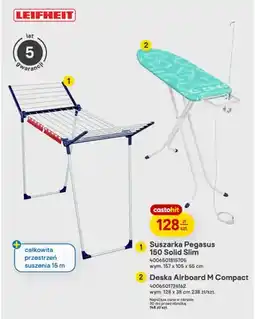 Castorama Suszarka na pranie Leifheit Pegasus 150 Solid Slim 157x105x55 cm oferta