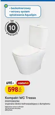 Castorama Kompakt Wc Tresso bezkołnierzowy oferta