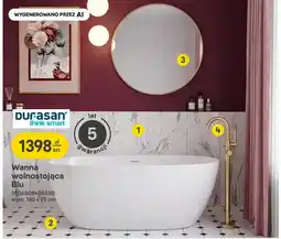Castorama Wanna wolnostojąca Durasan Blu 160x75 cm oferta