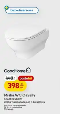 Castorama Miska Wc bezkołnierzowa GoodHome Cavally deska wolnoopadająca z duroplastu oferta