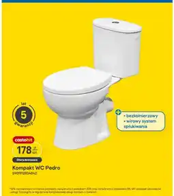 Castorama Kompakt Wc Pedro bezkołnierzowy wirowy system spłukiwania oferta