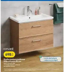 Castorama Szafka podumywalkowa Cersanit Mille wisząca 80 cm dąb oferta