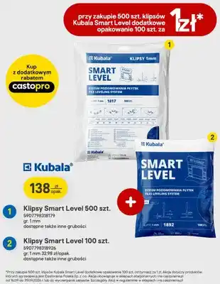 Klipsy Smart Level 500 szt. gr. 1 mm Kubala