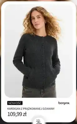 BonPrix Kardigan z prążkowanej dzianiny Bonprix oferta