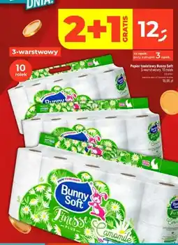 Dealz Papier toaletowy Bunny Soft Finesse Camomile 3-warstwowy 10-pak oferta