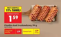 Biedronka Ciastko duet truskawkowy 94 g oferta