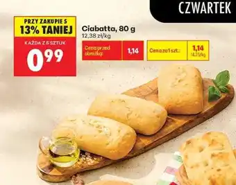 Biedronka Ciabatta 80 g oferta