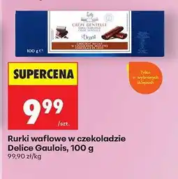 Biedronka Rurki waflowe w czekoladzie Delice Gaulois, 100 g oferta