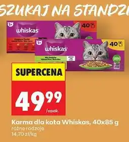 Biedronka Karma dla kota Whiskas, 40x85 g oferta