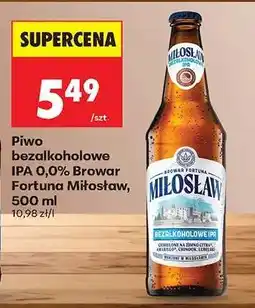 Biedronka Piwo bezalkoholowe IPA 0,0% Browar Fortuna Miłosław, 500 ml oferta