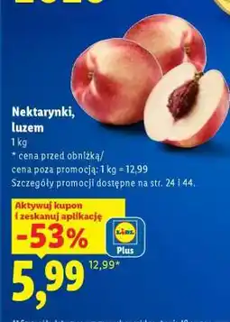 Lidl Nektarynki, luzem oferta