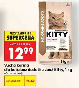 Biedronka Sucha karma dla kota bez dodatku zbóż Kitty, 1 kg oferta