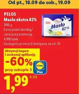 Lidl PILOS Masło ekstra 82% oferta