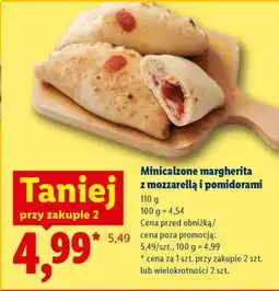 Lidl Minicalzone margherita z mozzarellą i pomidorami oferta