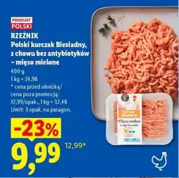 Lidl RZEŹNIK Polski kurczak Biesiadny z chowu bez antybiotyków – mięso mielone oferta