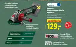 Lidl Parkside Akumulatorowa szlifierka kątowa 20 V oferta