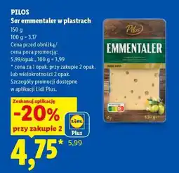 Lidl PILOS Ser emmentaler w plastrach oferta