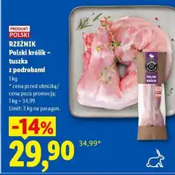 Lidl Rzeźnik Polski królik – tuszka z podrobami oferta