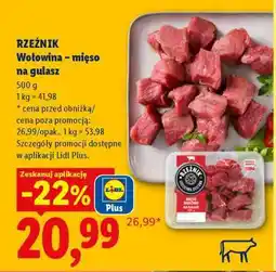 Lidl RZEŹNIK Wołowina – mięso na gulasz oferta