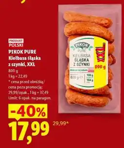 Lidl Pikok Pure Kiełbasa śląska z szynki, XXL oferta