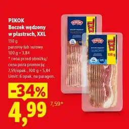 Lidl Pikok Boczek wędzony w plastrach, XXL oferta