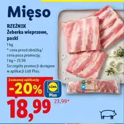 Lidl RZEŹNIK Żeberka wieprzowe, paski oferta