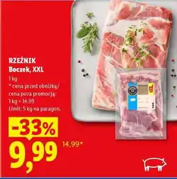 Lidl RZEŹNIK Boczek, XXL oferta