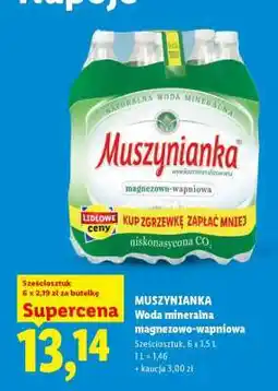 Lidl MUSZYNIANKA Woda mineralna magnezowo- -wapniowa oferta