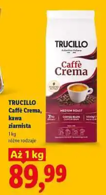 Lidl TRUCILLO Caffè Crema, kawa ziarnista oferta