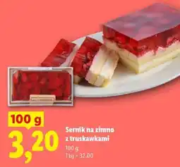 Lidl Sernik na zimno z truskawkami oferta