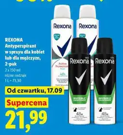 Lidl REXONA Antyperspirant w sprayu oferta