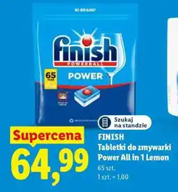 Lidl FINISH Tabletki do zmywarki Power All in 1 Lemon oferta