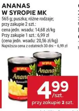 Stokrotka Market ANANAS W SYROPIE MK oferta