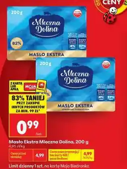 Biedronka Masło Ekstra Mleczna Dolina 200 g oferta