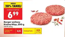Biedronka Burger wołowy Kraina Mięs 200 g oferta