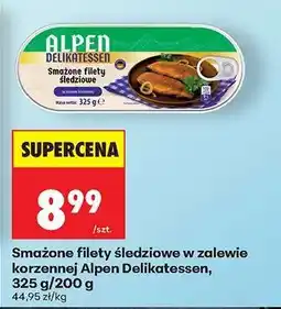 Biedronka Smażone filety śledziowe w zalewie korzennej Alpen Delikatessen, 325 g/200 g oferta