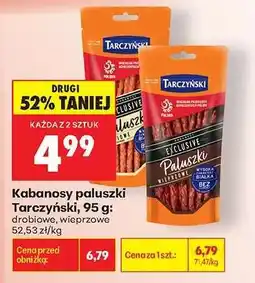 Biedronka Kabanosy paluszki Tarczyński, 95 g oferta