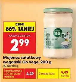 Biedronka Majonez sałatkowy wegański Go Vege 280 g oferta