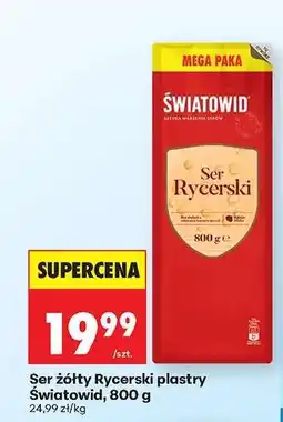 Biedronka Ser żółty Rycerski plastry Światowid, 800 g oferta