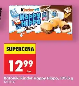 Biedronka Batoniki Kinder Happy Hippo, 103,5 g oferta